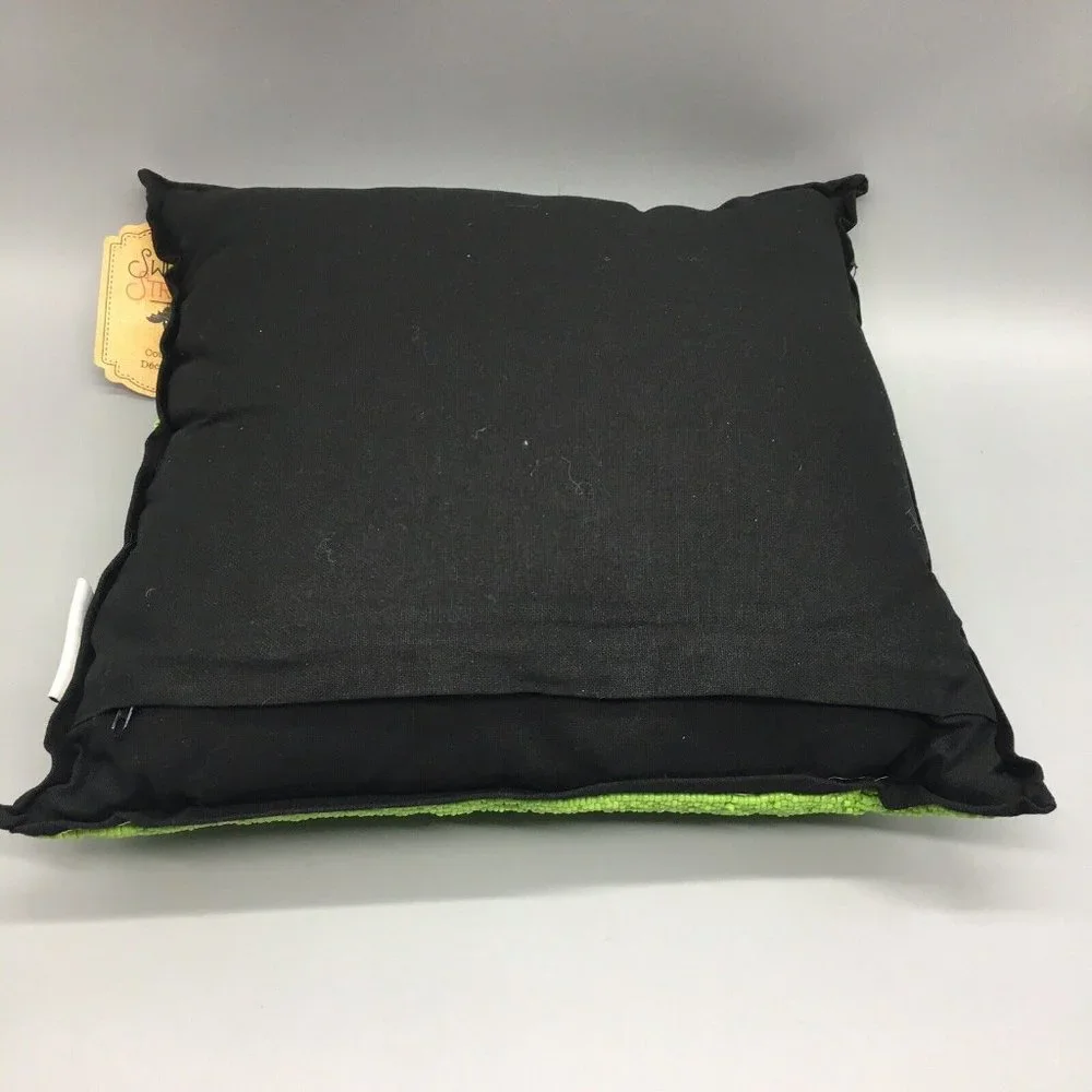Sweet Street Halloween Beaded Throw Pillow Frankenstein Green Monster Ghoul 14
